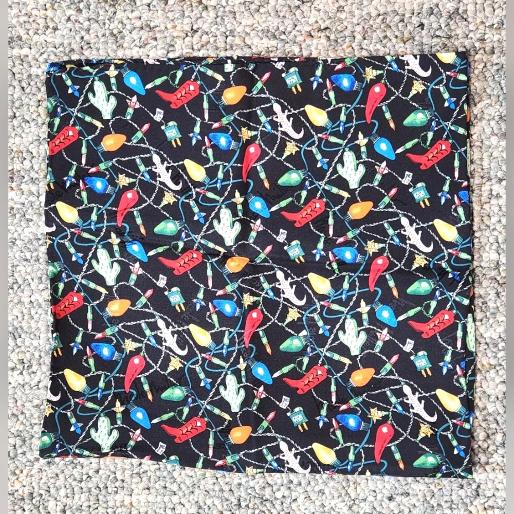 Nicole Miller Western Christmas Silk Neck Scarf